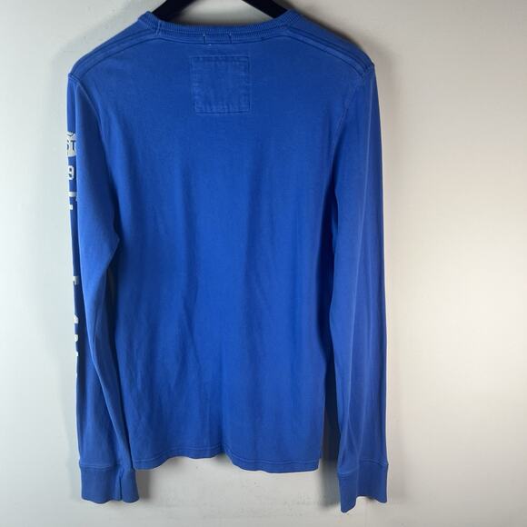 Abercrombie & Fitch Shirt Y2K Men’s Long Sleeve Embroidered Spell Out Muscle S - Picture 6 of 7